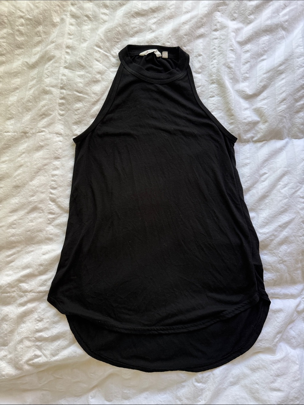 Athleta Black High-Neck Racerback Tank